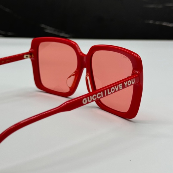 NEW GG0567SAN 005 GUCCI SQUARE RED WOMEN SUNGLASSES GUCCI main image 8